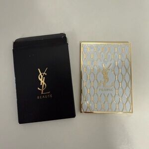 Yves Saint Laurent Gold and White Compact Mirror